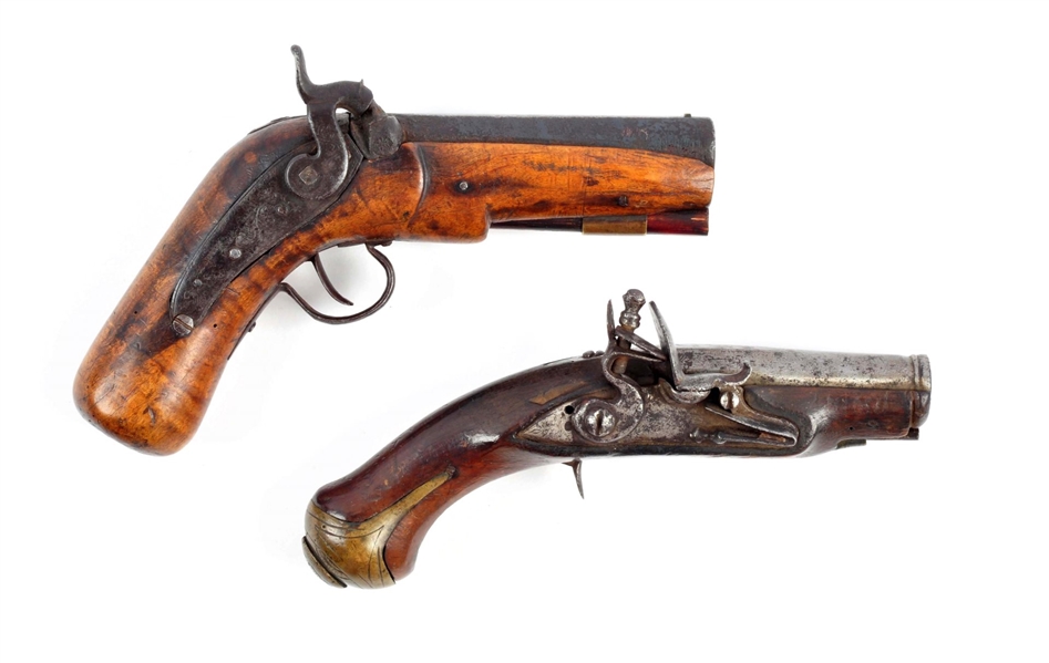 (A) PAIR OF MUZZLE LOADING DERRINGERS.            