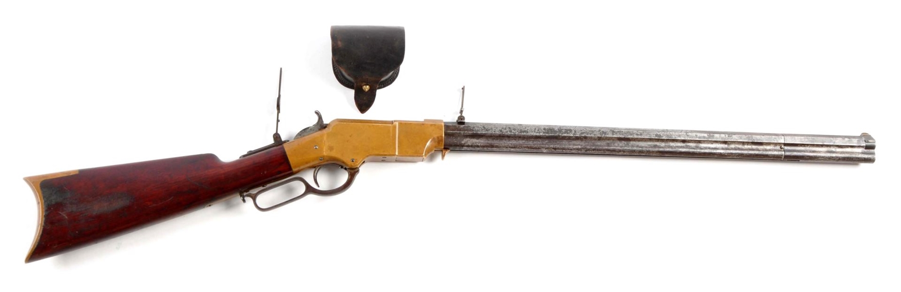 (A) HENRYS PATENT LEVER ACTION REPEATING RIFLE.  