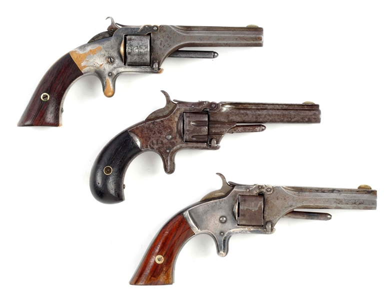 (A) LOT OF 3: S&W POCKET REVOLVERS.               
