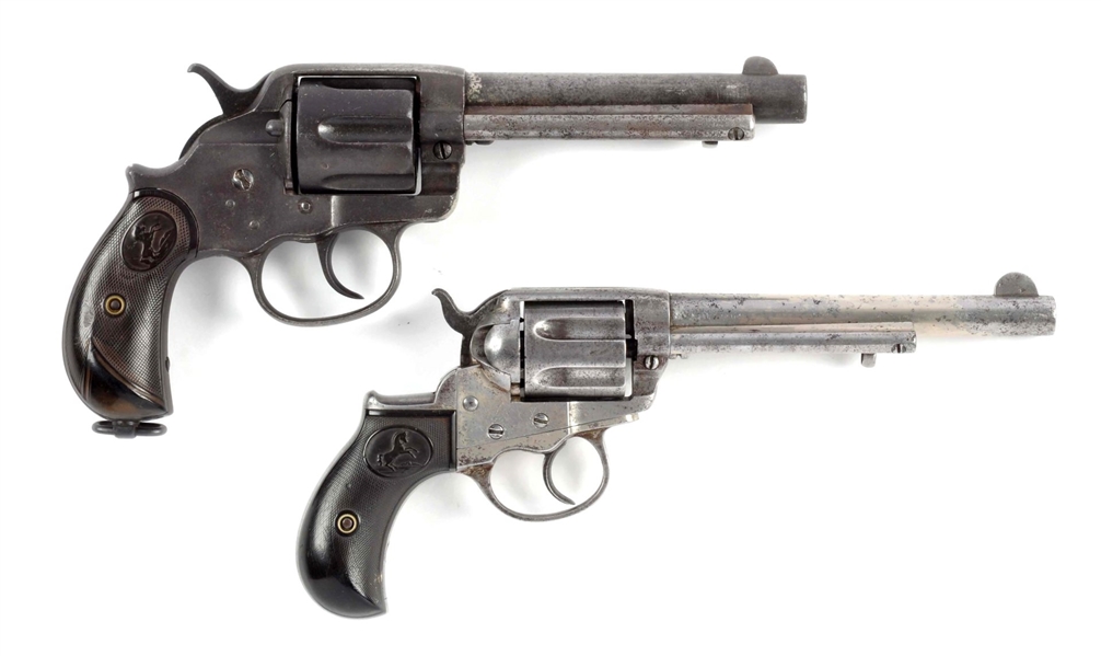 (A) PAIR OF COLT 1877/1878 DOUBLE ACTION REVOLVERS