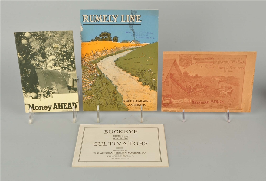 LOT OF 4: FARM EQUIPMENT PAMPHLETS & TEXTS