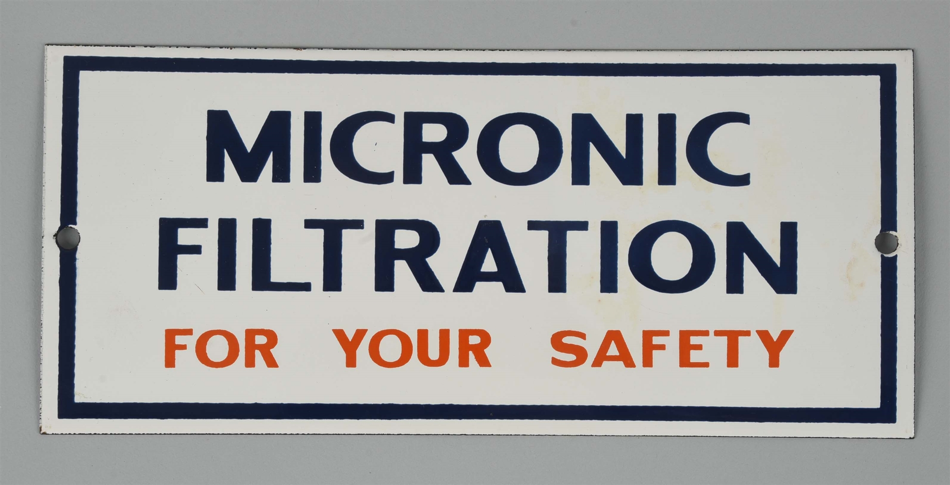 (GULF) MICRONIC FILTRATION FOR YOUR SAFETY SIGN.