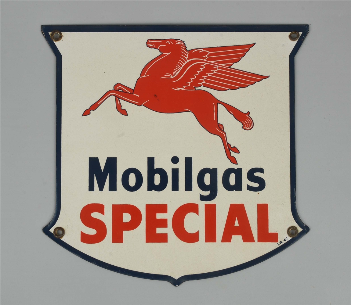 MOBILGAS SPECIAL W/ PEGASUS FIVE POINT SHIELD SIGN
