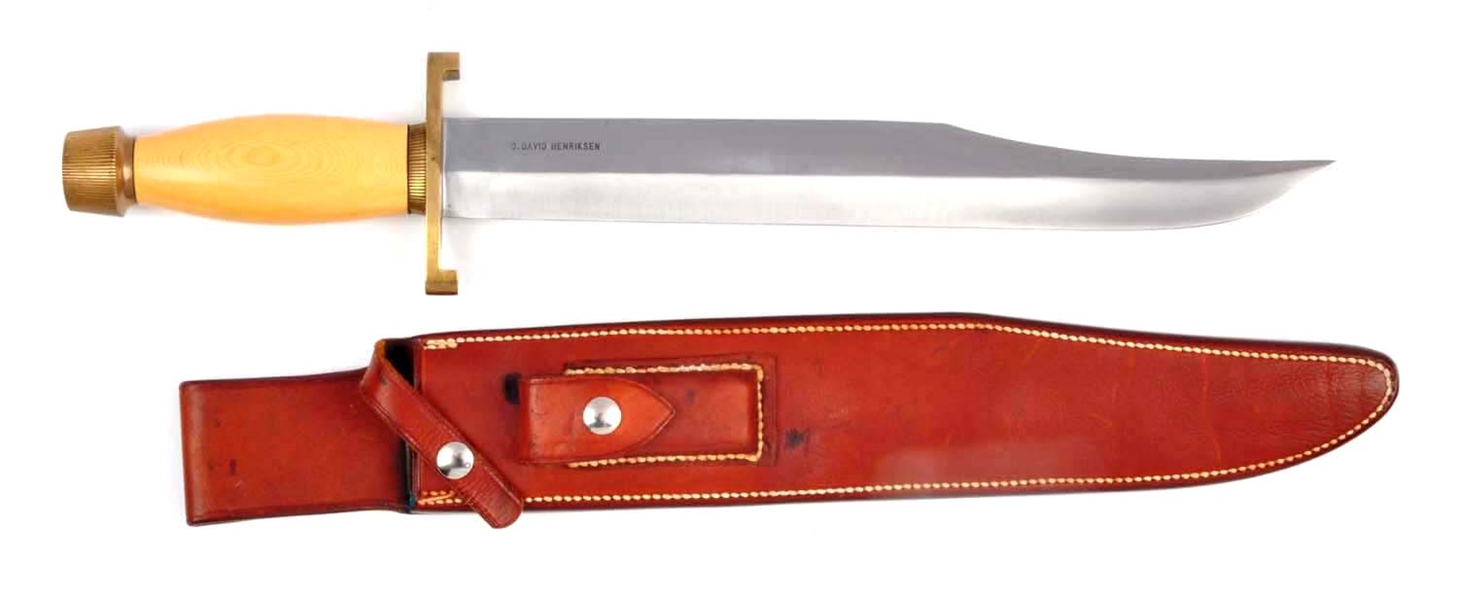 RANDALL MADE MODEL 12 THORPE BOWIE KNIFE.         