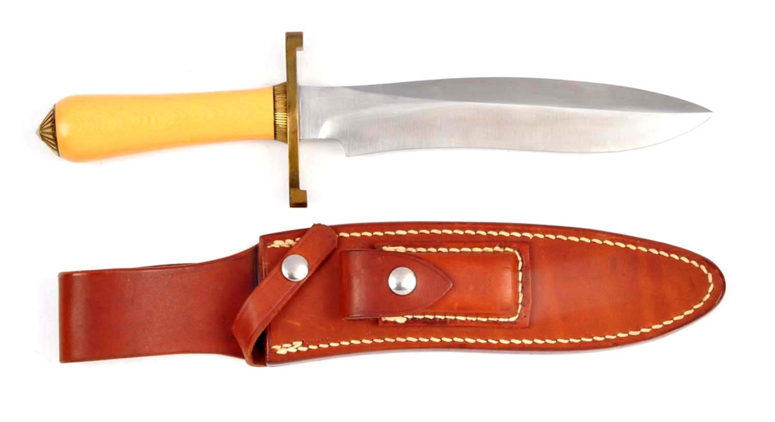 RANDALL MADE DOUBLE EDGE FIGHTING KNIFE.          