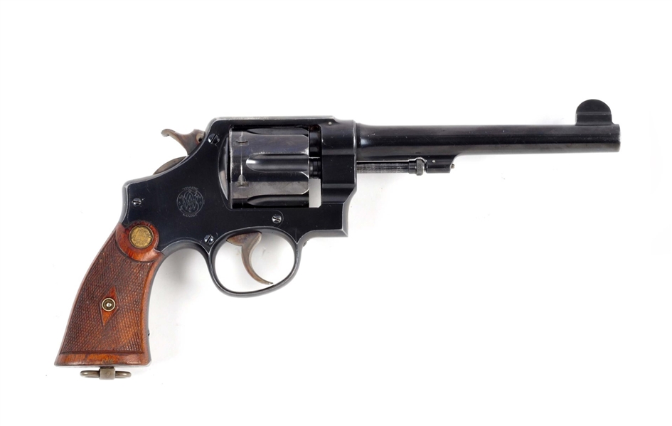 (C) S&W 2ND MODEL H-E .455 REVOLVER.              