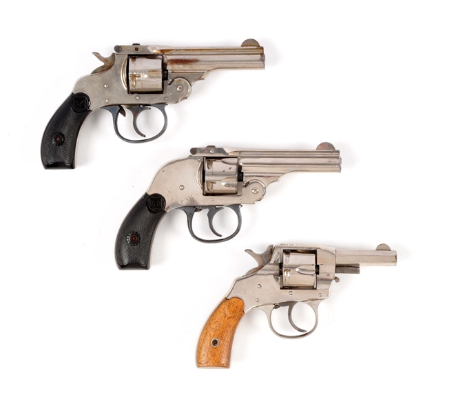 (C) LOT OF 3: DOUBLE ACTION POCKET REVOLVERS.     