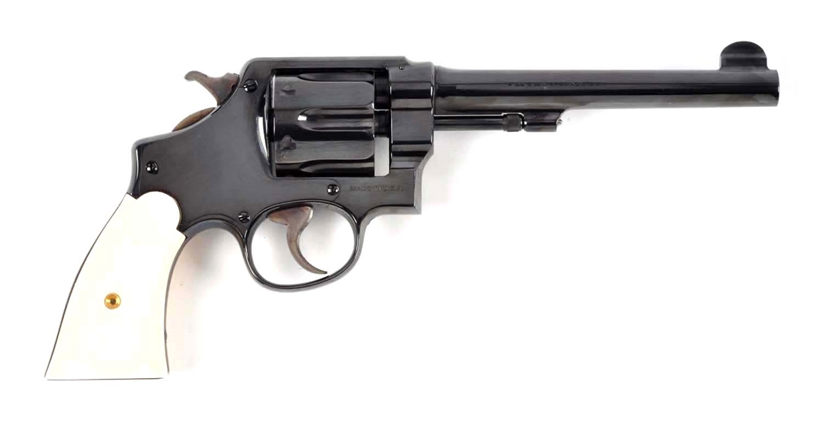 (C) PRE - WAR S&W 2ND MODEL .44 H-E REVOLVER.     