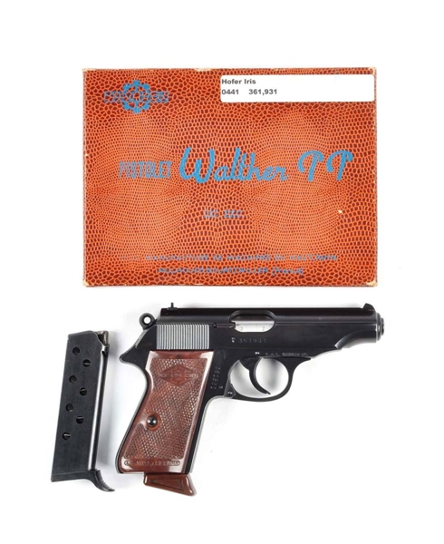 (C) BOXED MANURHIN WALTHER MODEL PP PISTOL.       
