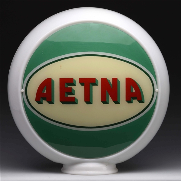 AETNA (GREEN) 13-1/2" GLOBE LENSES.               