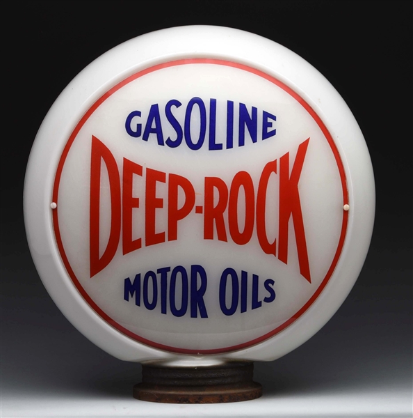 DEEP ROCK GAS MOTOR OIL 13-1/2" GLOBE LENSES.     