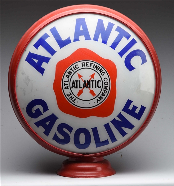 ATLANTIC GASOLINE W/ LOGO 16-1/2" GLOBE LENSES.   