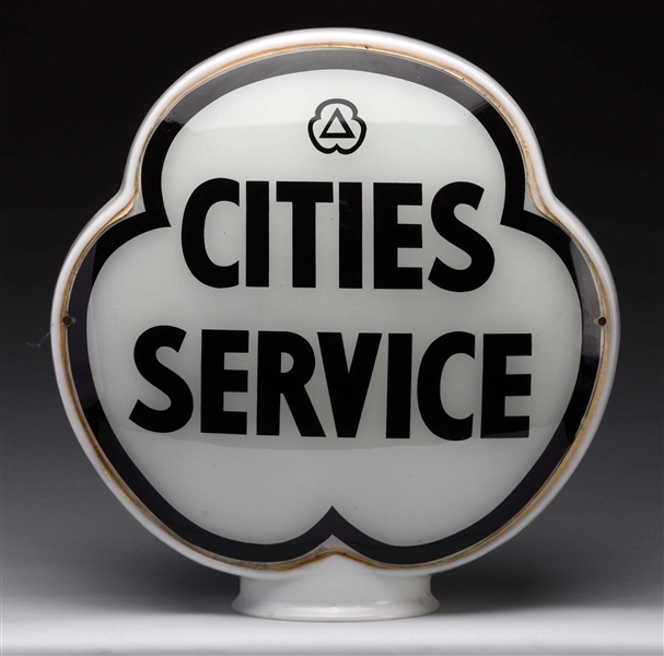 CITIES SERVICE CLOVER SHAPED GLOBE LENSES.        