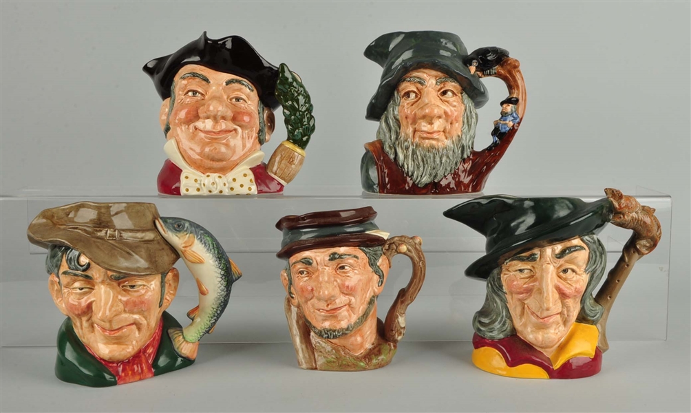 LOT OF 5: TOBY MUGS.