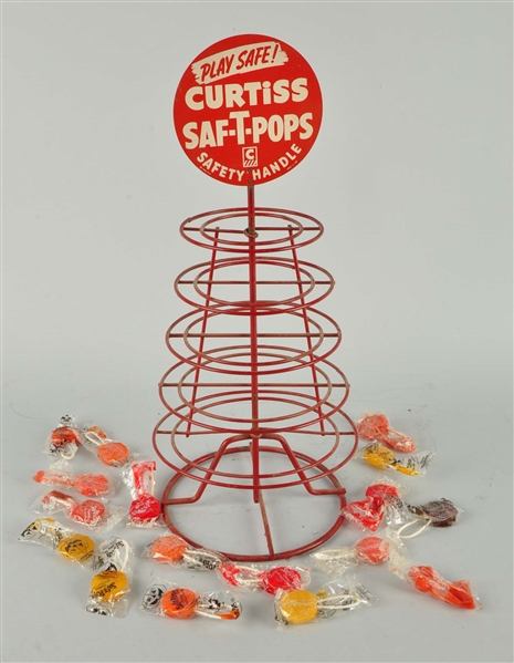 CURTISS SAF-T-POPS CANDY DISPLAY.