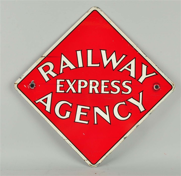 RAILWAY EXPRESS AGENCY SIGN.