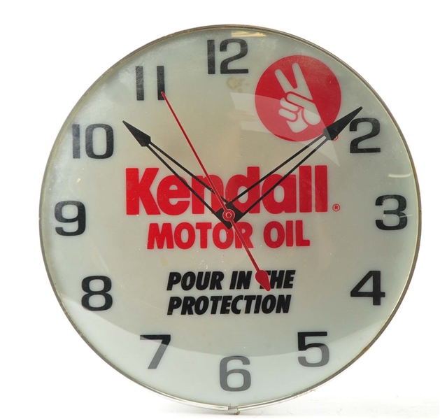 KENDALL MOTOR OIL WALL CLOCK.