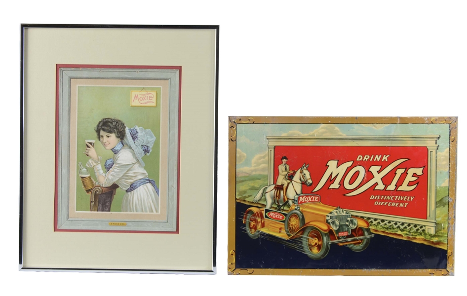 LOT OF 2: MOXIE ADVERTISEMENT SIGNS