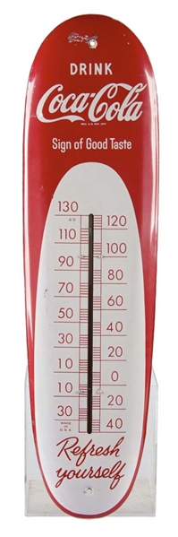 METAL COCA-COLA THERMOMETER SIGN