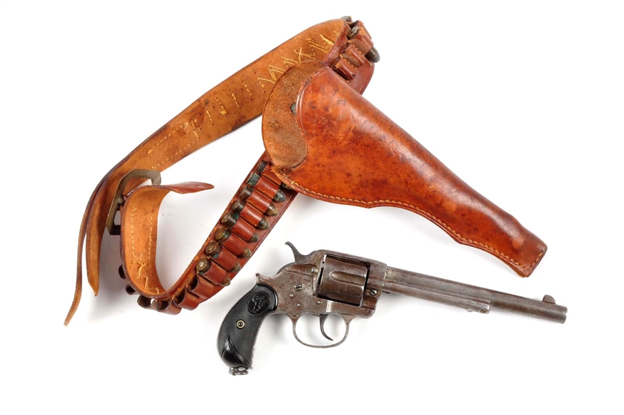 (A) COLT MODEL 1878 DOUBLE ACTION REVOLVER W/ RIG.