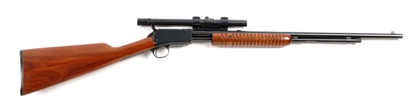 (C) SCOPED WINCHESTER MODEL 62 SLIDE ACTION RIFLE.