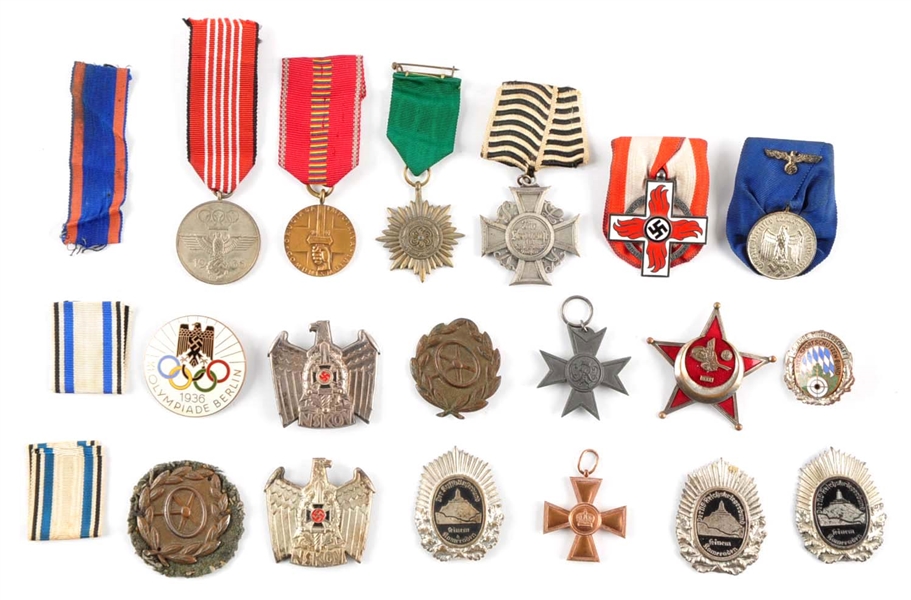 LARGE LOT OF MISC. GERMAN IMPERIAL AWARDS & BADGES