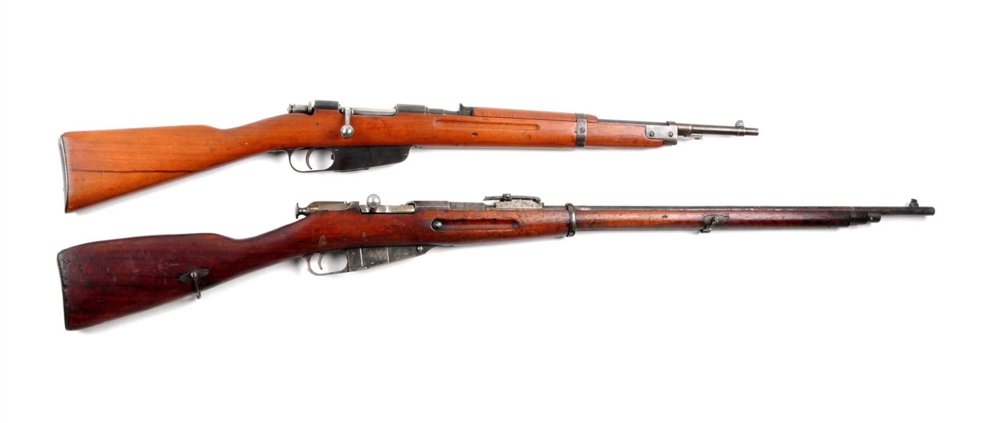 (C) LOT OF 2: MILITARY BOLT ACTION RIFLES.        