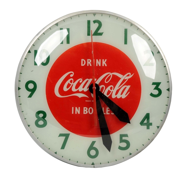 SWIHART DRINK COCA-COLA ADVERTISING CLOCK.        