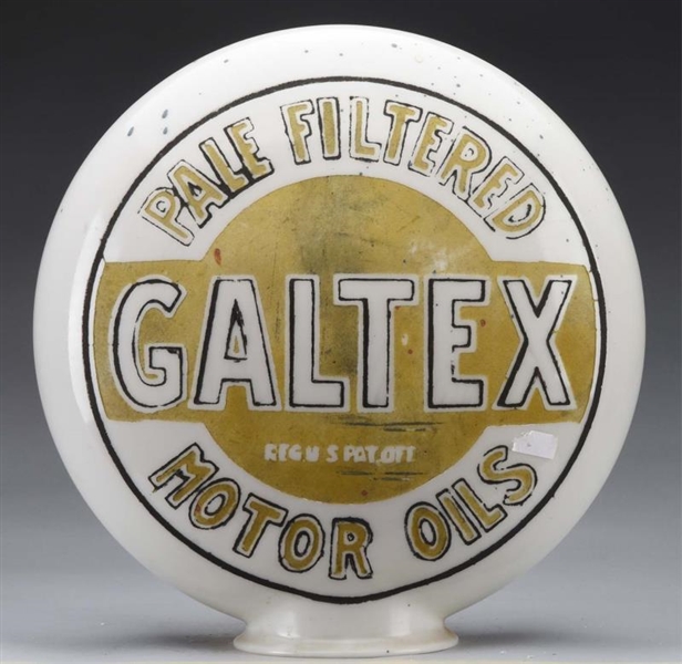GALTEX PALE FILTERED MOTOR OIL OPE MILKGLASS GLOBE