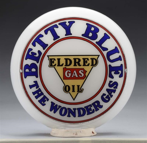 ELDRED GAS "BETTY BLUE" 13-1/2" GLOBE LENSES.     