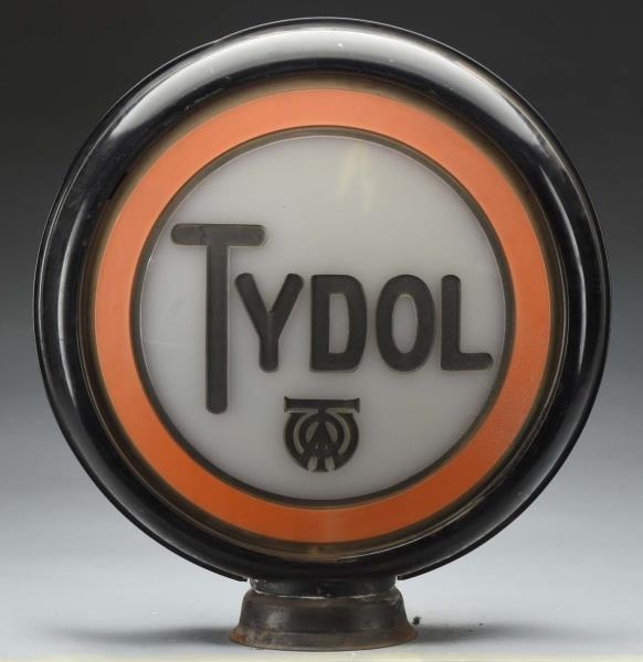 TYDOL WITH LOGO 15" CAST GLASS GLOBE LENSES.      