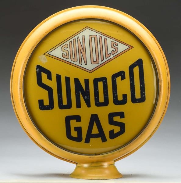 SUNOCO GAS EARLY UNFIRED 15" GLOBE LENSES.        