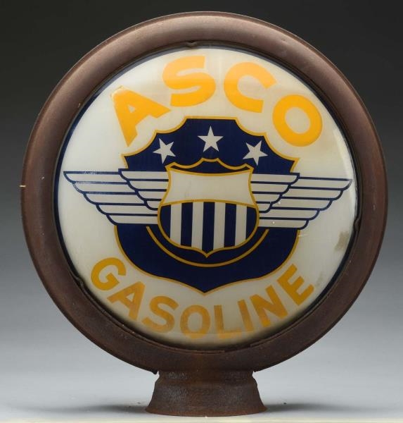 ASCO GASOLINE W/ LOGO 15" GLOBE LENSES.           