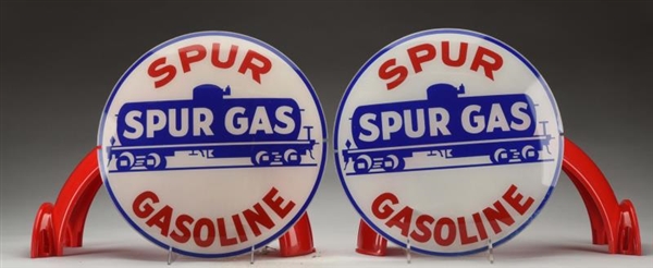 SPUR GAS GASOLINE W/ TANK CAR 13-1/2" GLOBE LENSES