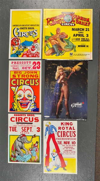 LOT OF 6: CIRCUS POSTERS.