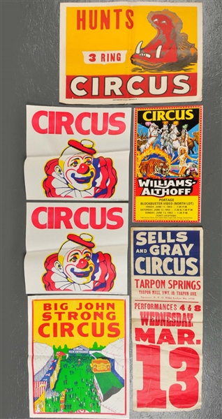 LOT OF 5: CIRCUS POSTERS