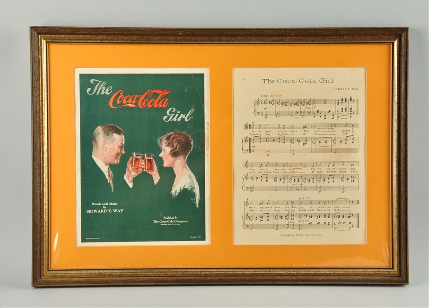 THE COCA-COLA GIRL POSTER & SHEET MUSIC.