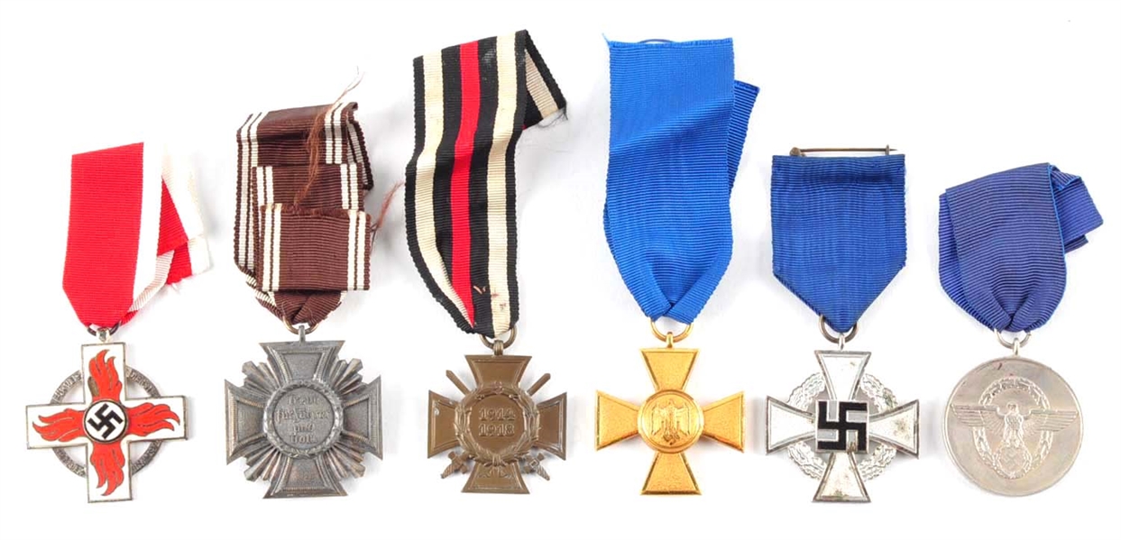 LOT OF 6: NAZI ERA MEDALS.                        