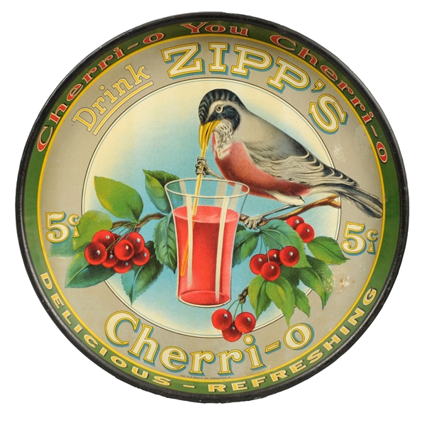 1920S ZIPPS CHERRI-O ADVERTISING TRAY.          