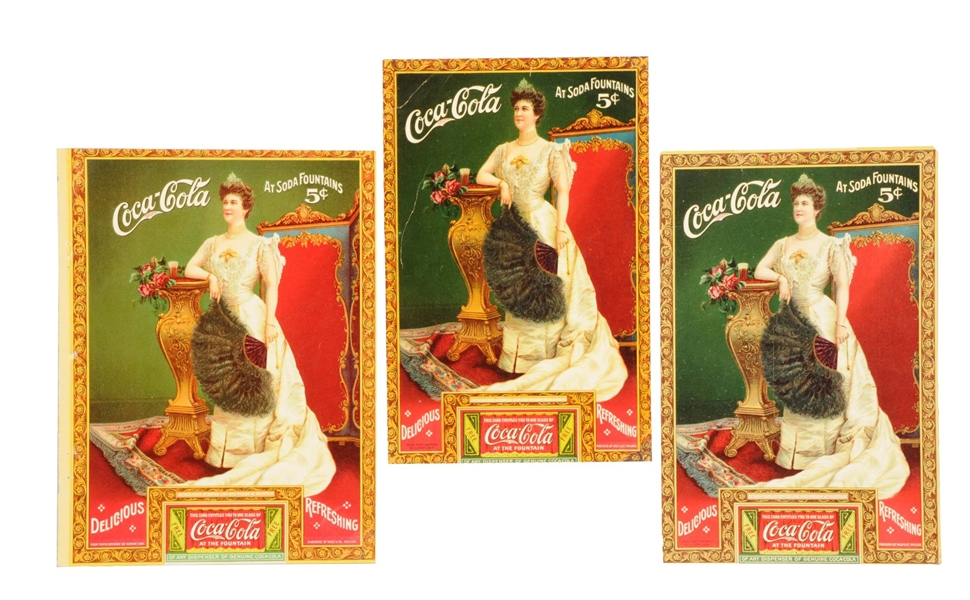LOT OF 3: 1905 COCA-COLA MAGAZINE ADS.            