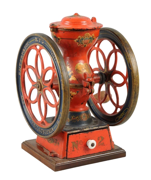 EARLY ENTERPRISE CAST IRON COFFEE GRINDER.