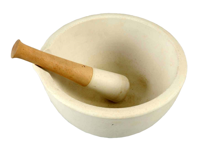 EARLY DRUG STORE MORTAR & PESTLE.