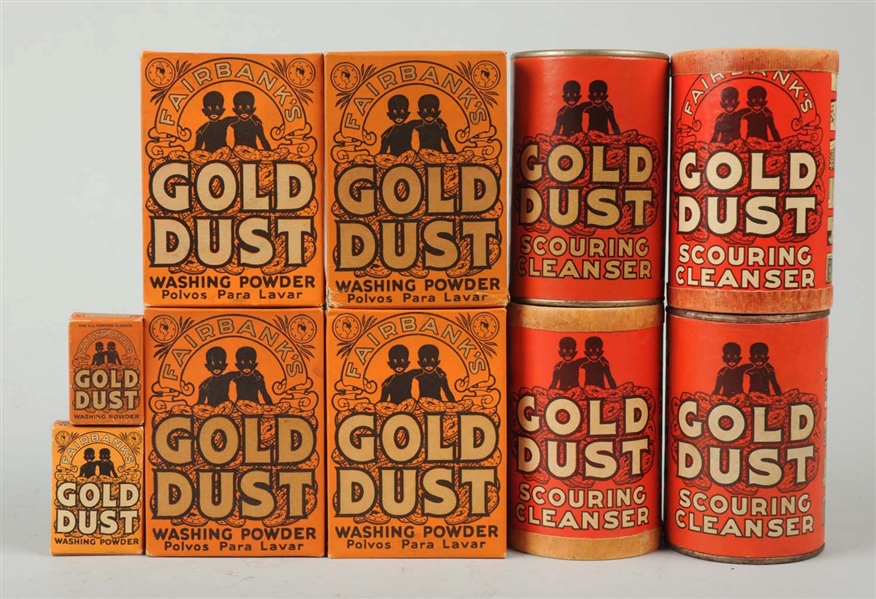 LOT OF 10: GOLD DUST POWDER CANS & BOXES.