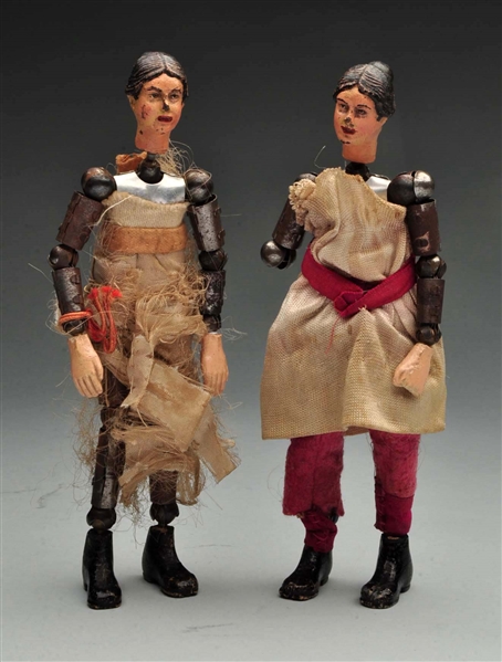 PAIR OF SWISS JOINTED FIGURES.                     