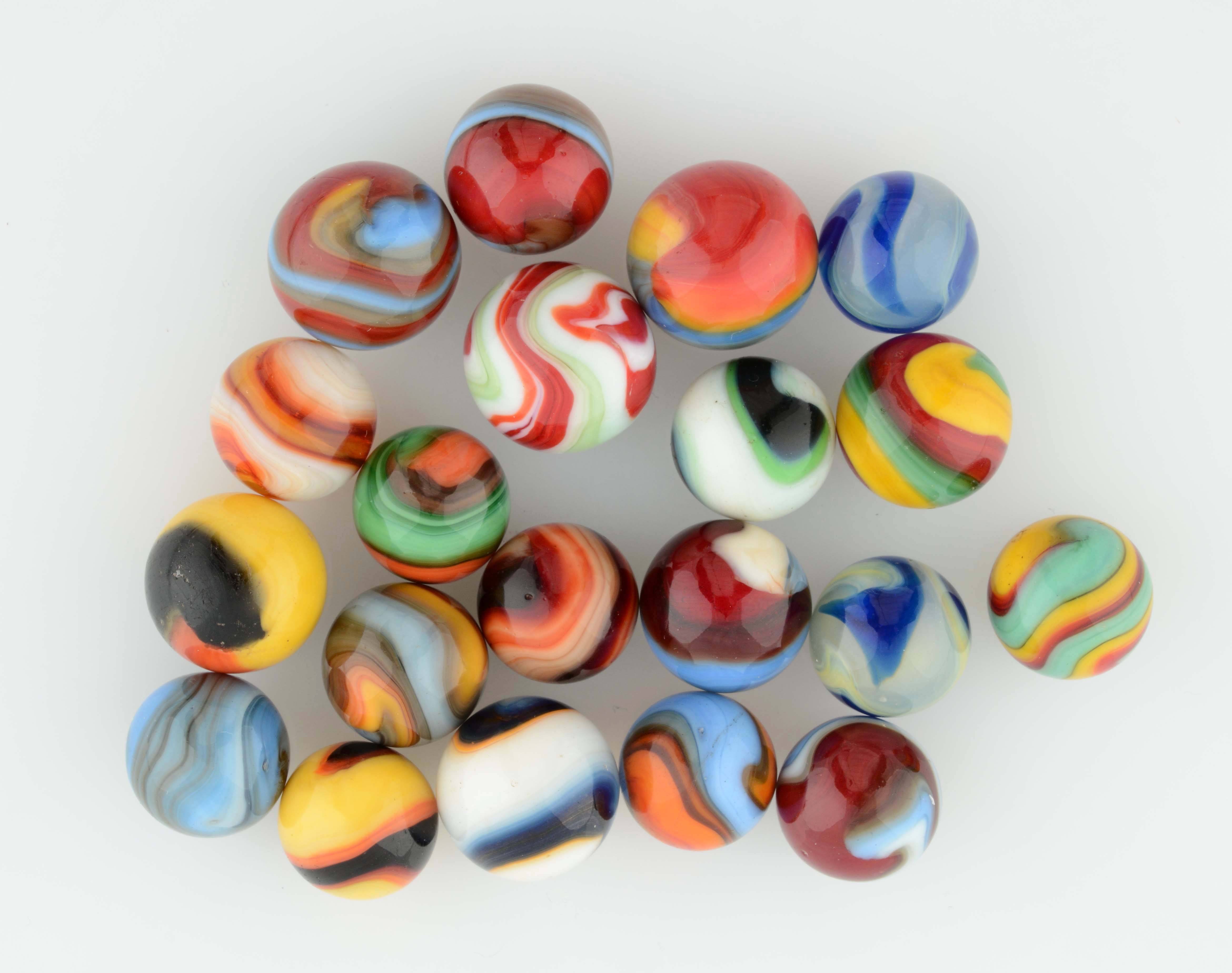 Lot Detail LOT OF 18 AKRO AGATE MARBLES.