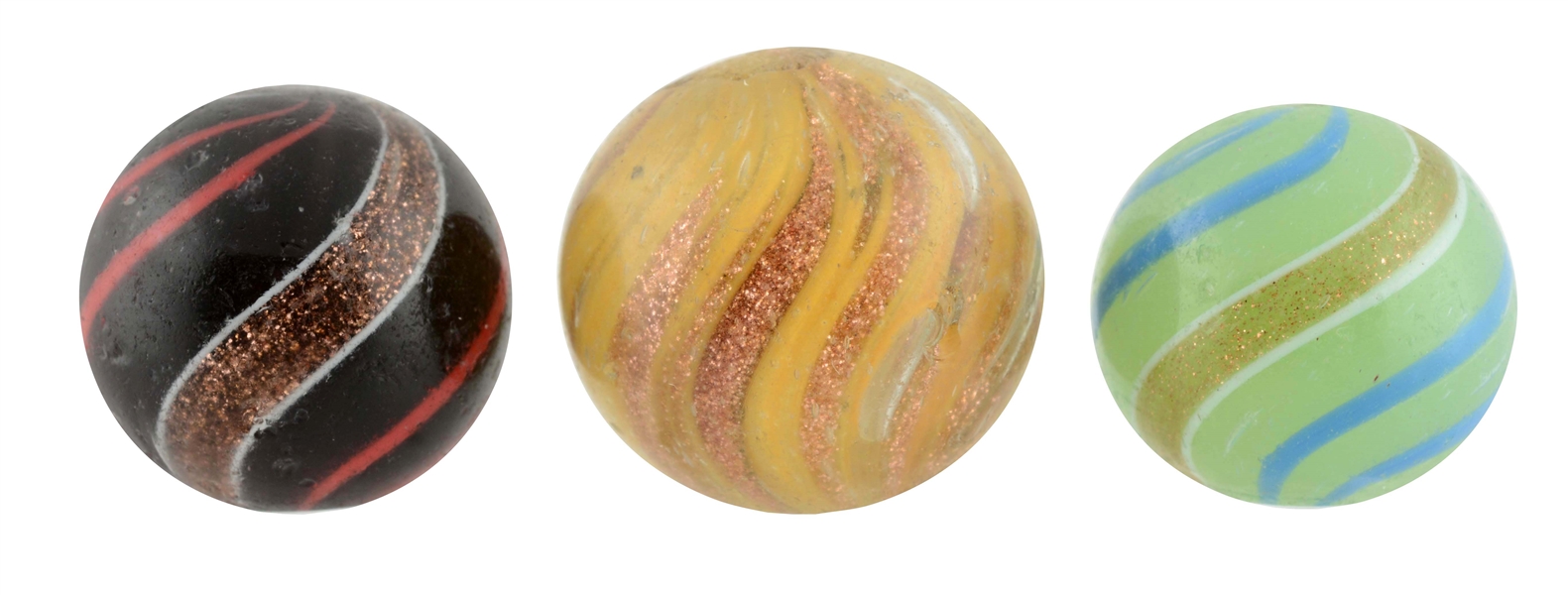 LOT OF 3: LUTZ MARBLES.                           