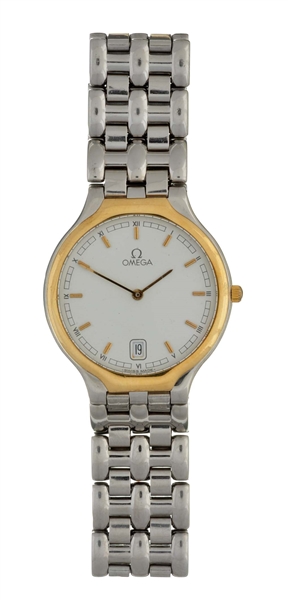 OMEGA DEVILLE GOLD AND STEEL MIDSIZE WATCH        