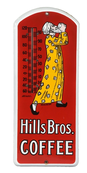 HILLS BROS. COFFEE PORCELAIN THERMOMETER.