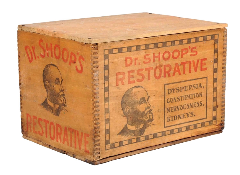 DR. SHOOPS RESTORATIVE WOODEN SHIPPING CRATE.