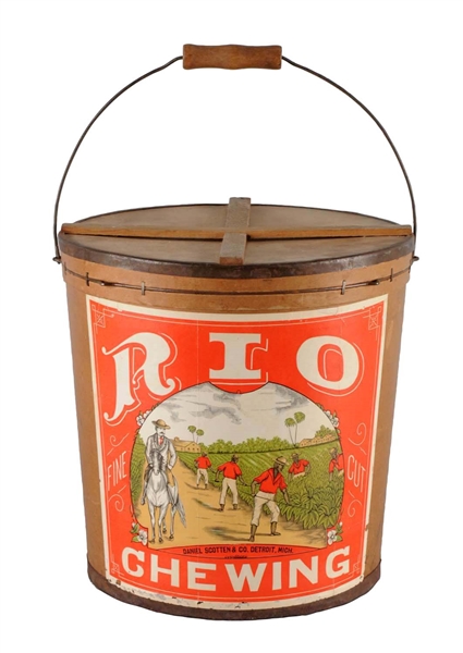 EARLY RIO CHEWING TOBACCO BUCKET.